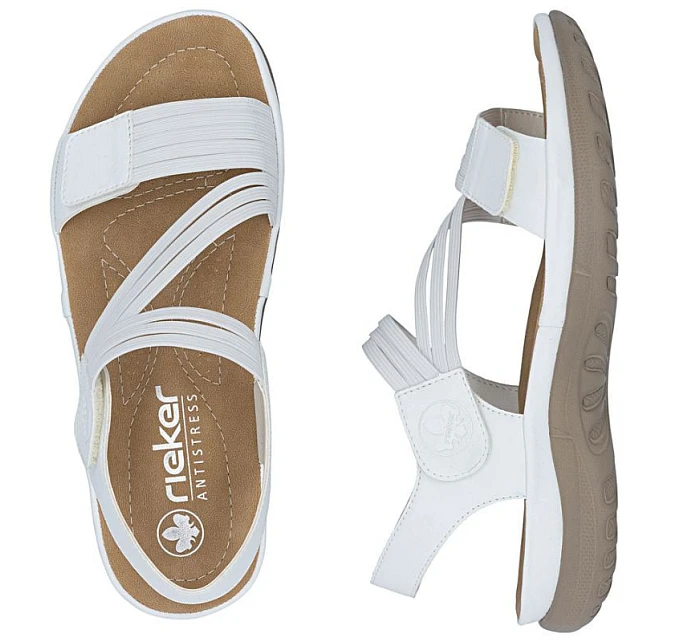 damskie na z białe model 22087184 - Rieker