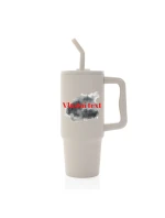 Personalizovaná cestovní termoska s barevným víčkem - Akvarelový otisk