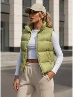 Dámská prošívaná vesta pistáciová Dstreet model 21970424 - FashionStreet