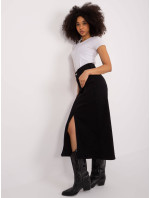 Čierna džínsová maxi sukňa (M551)
