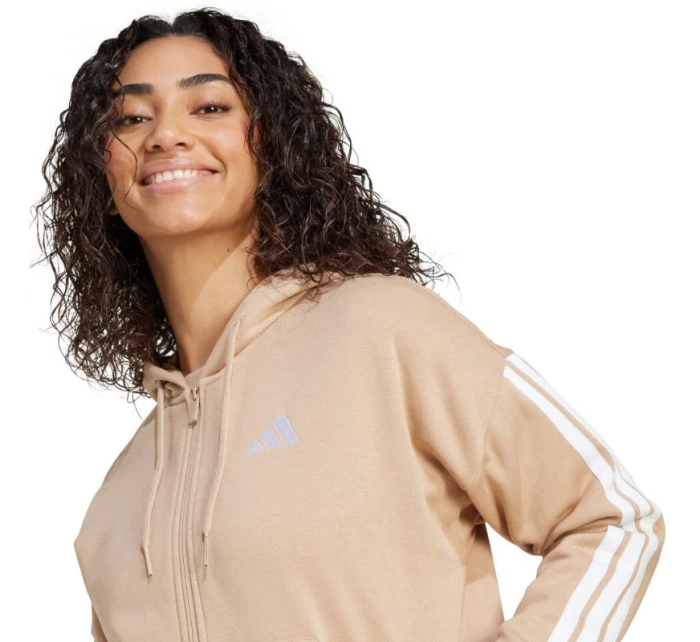 Mikina adidas Essentials s 3 prúžkami a celoprepínacím fleecovým šiltom W JX7706 Mikina adidas Essentials s 3 prúžkami a celoprepínacím fleecovým šiltom W JX7706