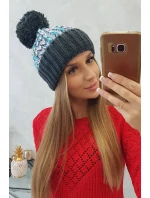 Dámska čiapka s brmbolcom Ellen K325 graphite Dámska čiapka s brmbolcom Ellen K325 graphite