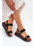 Dámské Sandály Na Klínu Černé model 21698935 - Boto