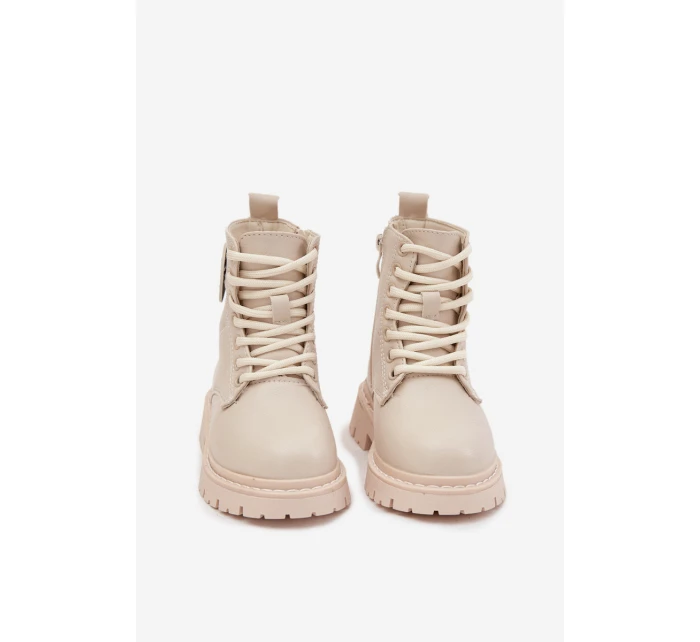 Dívčí kotníkové boty s ouškem s kožešinou LOVE béžové Rosaira Dívčí kotníkové boty s ouškem s kožešinou LOVE béžové Rosaira