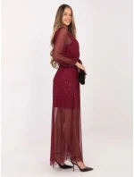 Sukienka IT SK model 21782488 bordowy - FPrice Sukienka IT SK model 21782488 bordowy - FPrice