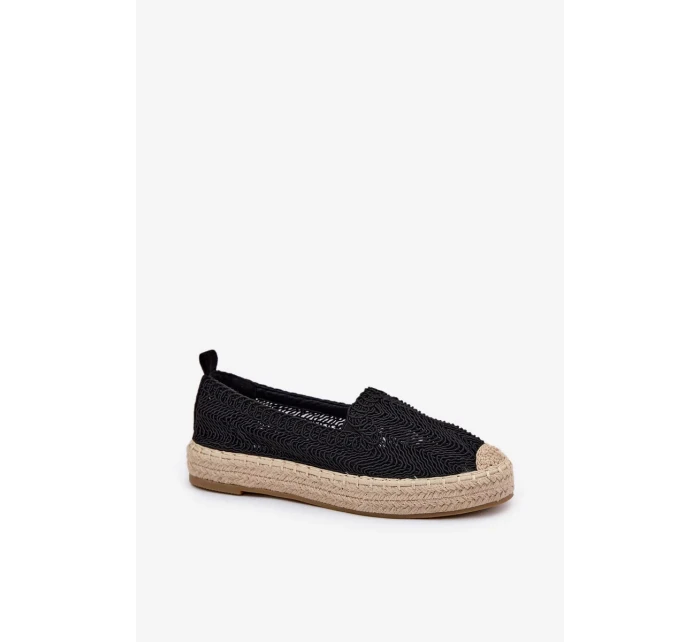 Dámske espadrilky na platforme Vinceza - čierne Dámske espadrilky na platforme Vinceza - čierne