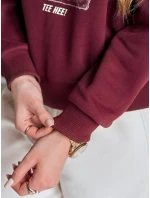 Dámská oversize mikina s potiskem vínová Dstreet model 21988091 - FashionStreet
