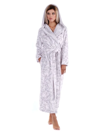 Dámsky župan Flora s kapucňou 3956 9103 dove grey - Vestis