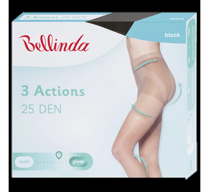 Formujúce pančuchové nohavice 3ACTIONS 25 DEN - Bellinda - čierna