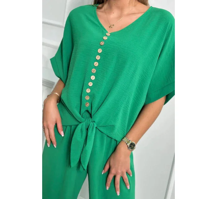 Souprava halenky a kalhot zelená Souprava halenky a kalhot zelená