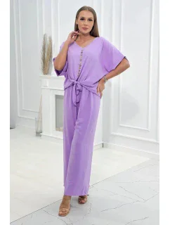 Súprava blúzky a nohavíc svetlo fialová