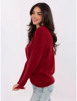 Sweter MO SW model 21766343 ciemny czerwony - FPrice Sweter MO SW model 21766343 ciemny czerwony - FPrice