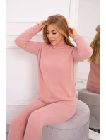 Dvoudílný model 18747404 set alpaka tmavě pudrově růžový - K-Fashion