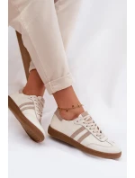 Zazoo N1068 Kožené Nízké Dámské Tenisky Béžové Zazoo N1068 Kožené Nízké Dámské Tenisky Béžové