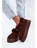 Dámské sněhule na platformě s kožíškem Big Star model 22391260 hnědé - Big Star Shoes