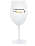 VÍNO JE NÁPOJ BOHOV. JA SOM BOHYŇA! - pohár na biele víno 350 ml