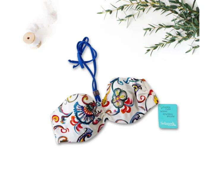 Vrchný diel plaviek B1916-60013 Cream and Blue - Selmark