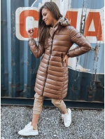 Dámsky zimný kabát dlhý LESSI camel FashionStreet TY3354 Dámsky zimný kabát dlhý LESSI camel FashionStreet TY3354