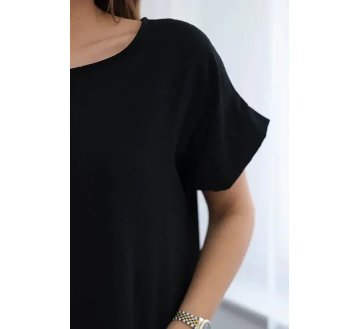 Šaty s vreckami čierne