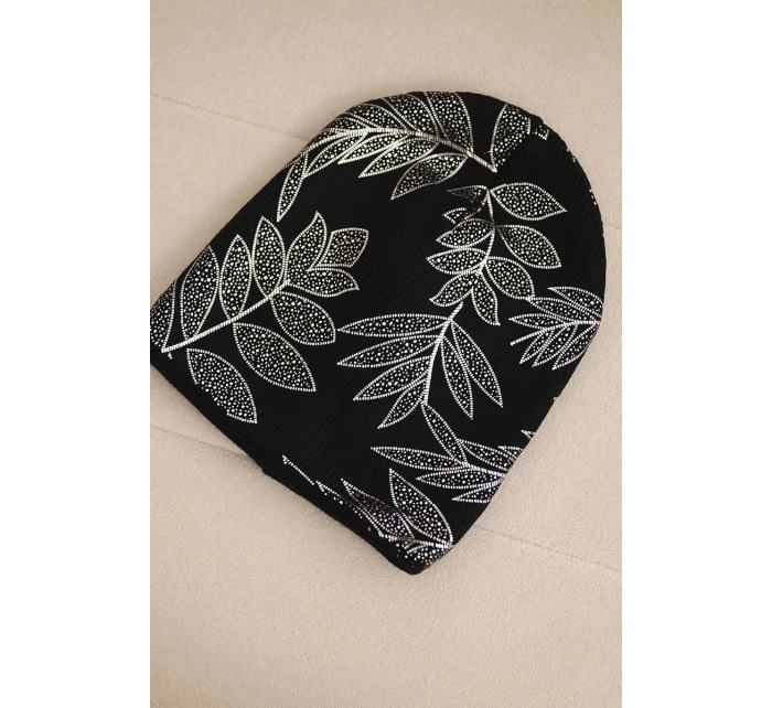 Dámska zimná vlnená čiapka s dvojitým okrajom K426 oranžová