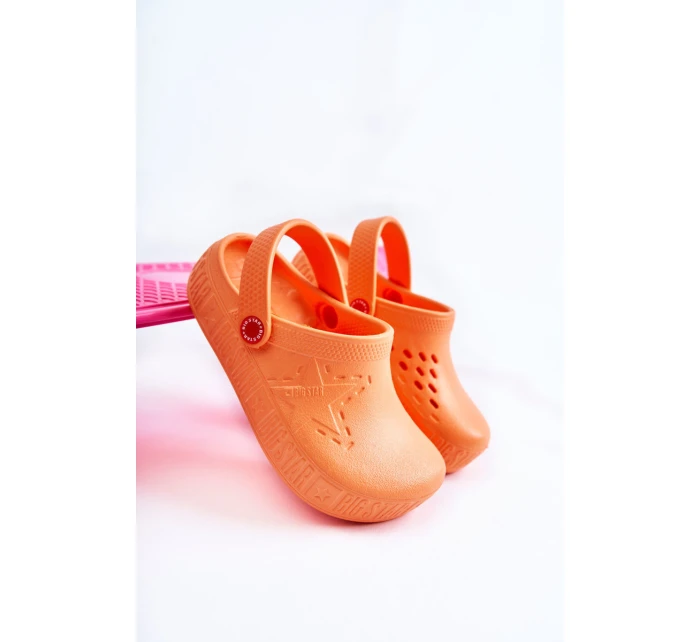 Dziecięce Lekkie Klapki Kroksy Big Star II375008 Pomarańczowe