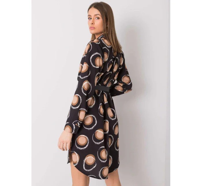 Šaty DHJ SK 12765.11 čierna a béžová