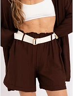 Szorty IT SN model 22222968 ciemny brązowy - FPrice Szorty IT SN model 22222968 ciemny brązowy - FPrice