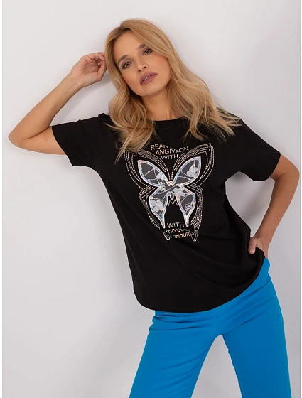 T shirt PM TS model 19688798 czarny - FPrice T shirt PM TS model 19688798 czarny - FPrice