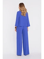 Elegantní halenka s rukávy modrá model 22040535 - Moe