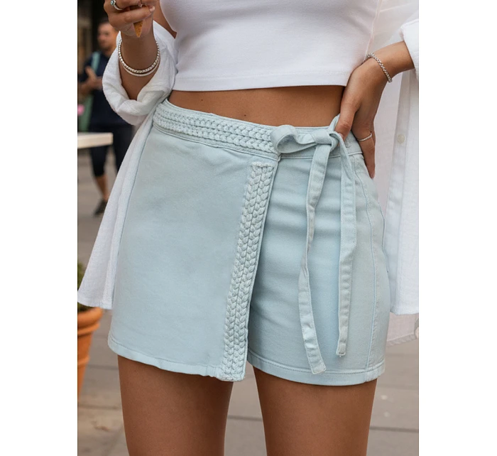 Dámska modrá džínsová sukňa-šortky FashionStreet SY0513