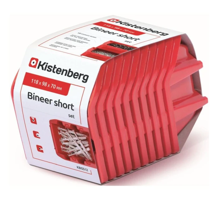 SADA KRÁTKYCH DIELENSKÝCH PODNOSOV BINEER 10KS ČERVENÁ KISTENBERG
