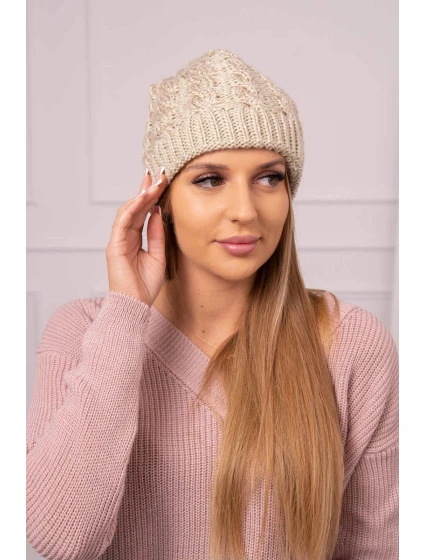 Dámska čiapka Kalina K362 light beige Dámska čiapka Kalina K362 light beige