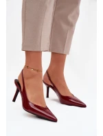 Lakované lodičky na jehlovém podpatku bordó Phelia Lakované lodičky na jehlovém podpatku bordó Phelia