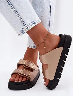 Dámské nazouváky s přezkami  Zlaté model 22123016 - Lee Cooper