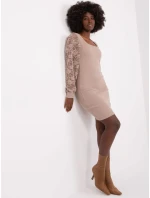 Šaty RV SK model 16328040 tmavě lila - FPrice Šaty RV SK model 16328040 tmavě lila - FPrice