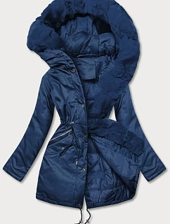 PARKA DAMSKA Z FUTERKIEM GRANATOWA model 21244429 - J.STYLE