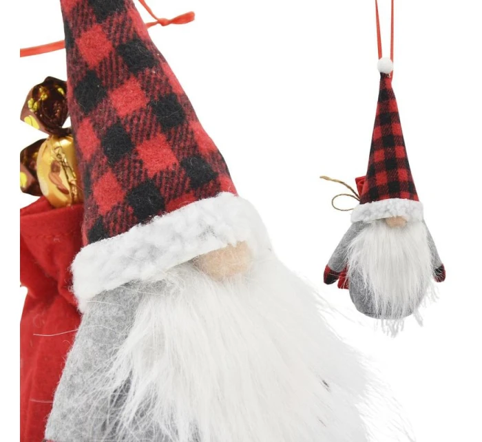 DEKORATÍVNY ŠKRIATOK S DARČEKOVOU TAŠKOU 20CM