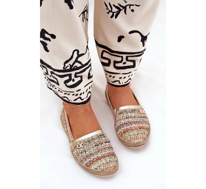 Elegantní Kožené Espadrilky S Pletením Multikolor model 21684984 - Zazoo