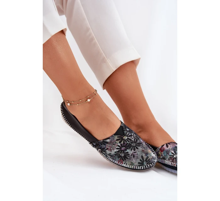 Kožené Baletky Se Vzorem model 21693645 Černé - Maciejka