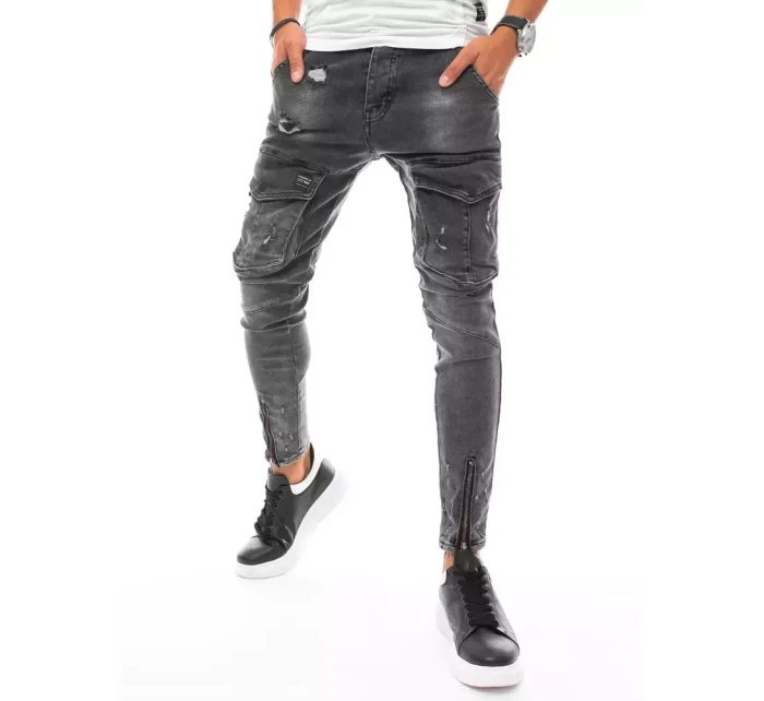 Pánské bojové džínové kalhoty tmavě šedé Dstreet model 21963291 - FashionStreet