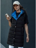 Dámská dlouhá prošívaná vesta s kapucí černá Dstreet model 21979844 - FashionStreet