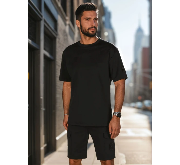 Pánsky čierny set FashionStreet AX0807 Pánsky čierny set FashionStreet AX0807