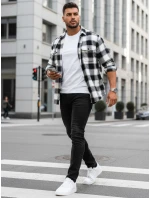 Pánske džínsy slim fit čierne FashionStreet UX4483