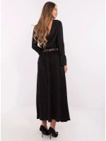 Elegantná maxi sukňa s ozdobným lemom čierna (19720)