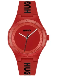 HUGO Lit For Him Red 1530346 + BOX Pánske hodinky