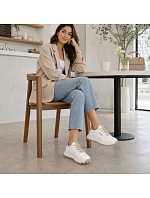 Dámské bílé kožené tenisky na platformě model 22228892 - FILIPPO Dámské bílé kožené tenisky na platformě model 22228892 - FILIPPO