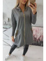 Mikina s ozdobnou páskou grafitová Mikina s ozdobnou páskou grafitová