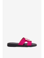 Dámské Pantofle Na Plochém Podpatku S Ozdobou model 21697157 Fuchsie - VINCEZA