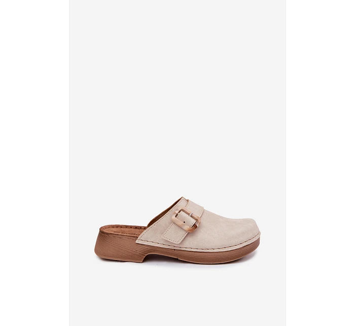 Dámské chodaki s přezkou Inblu TF000003 Světle béžové