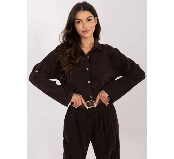 Košeľa IT KS 22390.81 tmavohnedá